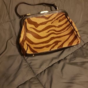 Ann Taylor calf hair satchel
